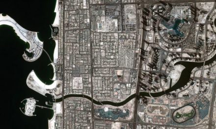 أول صورة لـ “قناة دبي المائية” من الفضاء