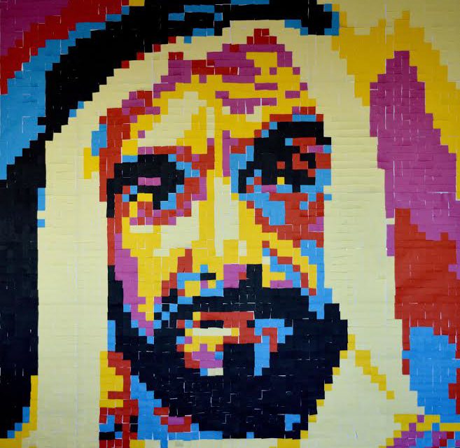 “بيبازد” يرسم المغفور له الشيخ زايد في جدارية مبتكرة احتفاءً بالعيد الوطني الخامس والأربعين