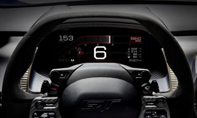 لوحة قيادة المستقبل مع شاشة العدادات الرقمية للسيارة الفائقة فورد GT الجديدة كلياً