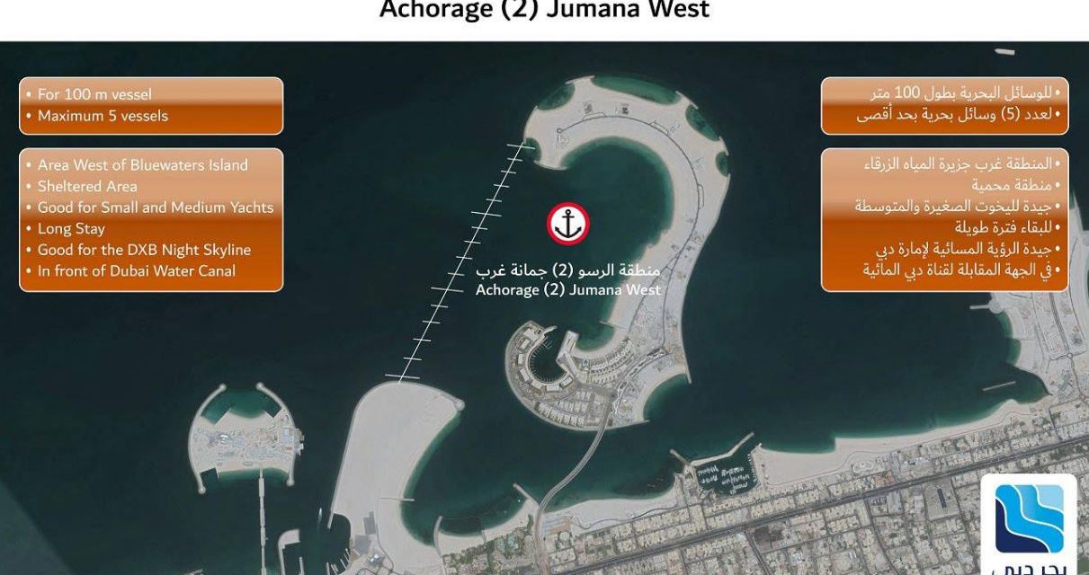 “بحر دبي” تكشف النقاب عن مناطق مخصصة للرسو وممارسة النشاطات البحرية الترفيهية في بحر دبي