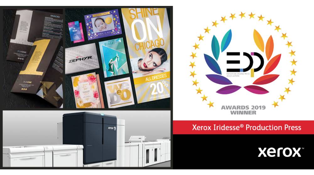 طابعة زيروكس إيريديس تحصد جائزة المنظمة الأوروبية للطباعة الرقمية عن فئة الإبداع في الإنتاج الرقمي