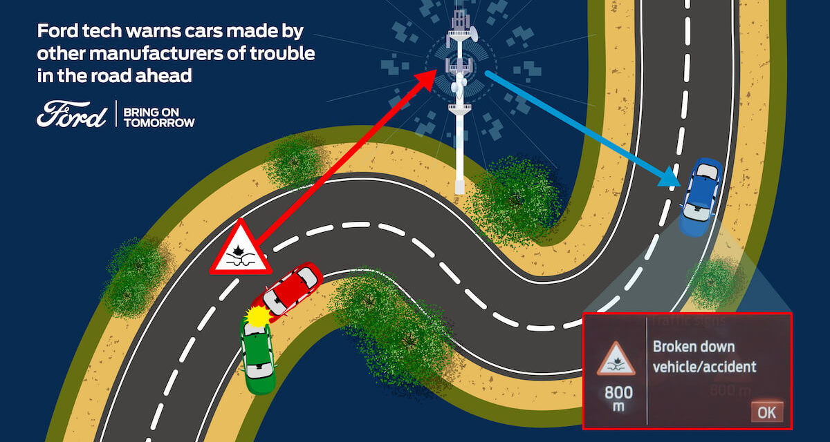 فورد تشارك بيانات السيارات المتصلة بالإنترنت مع شركات السيارات لتعزيز سلامة سائقي مختلف المركبات على الطرقات