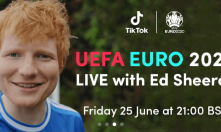 النجم العالمي إد شيران في عرض خاص على تيك توك خلال 2020 UEFA EURO يوم الجمعة 25 يونيو