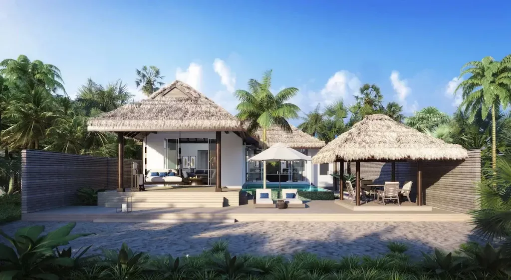 Naladhu Private Island Maldives - Beach House with Pool - Exterior - Rendering