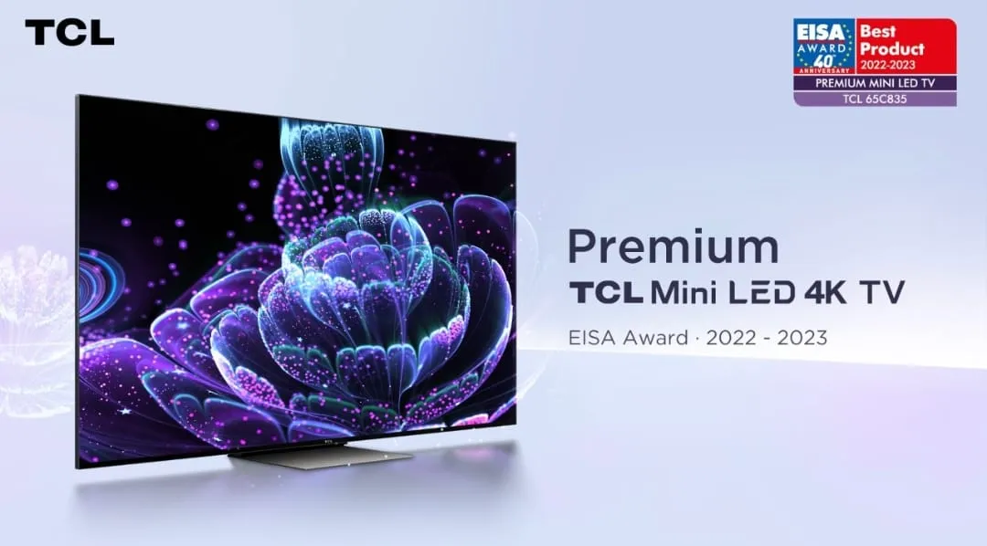TCL￼￼￼￼ تحصد 4 من جوائز EISA￼￼￼￼ المرموقة للعام 2022-2023، بما في ذلك جائزة أفضل تلفاز Premium Mini LED 