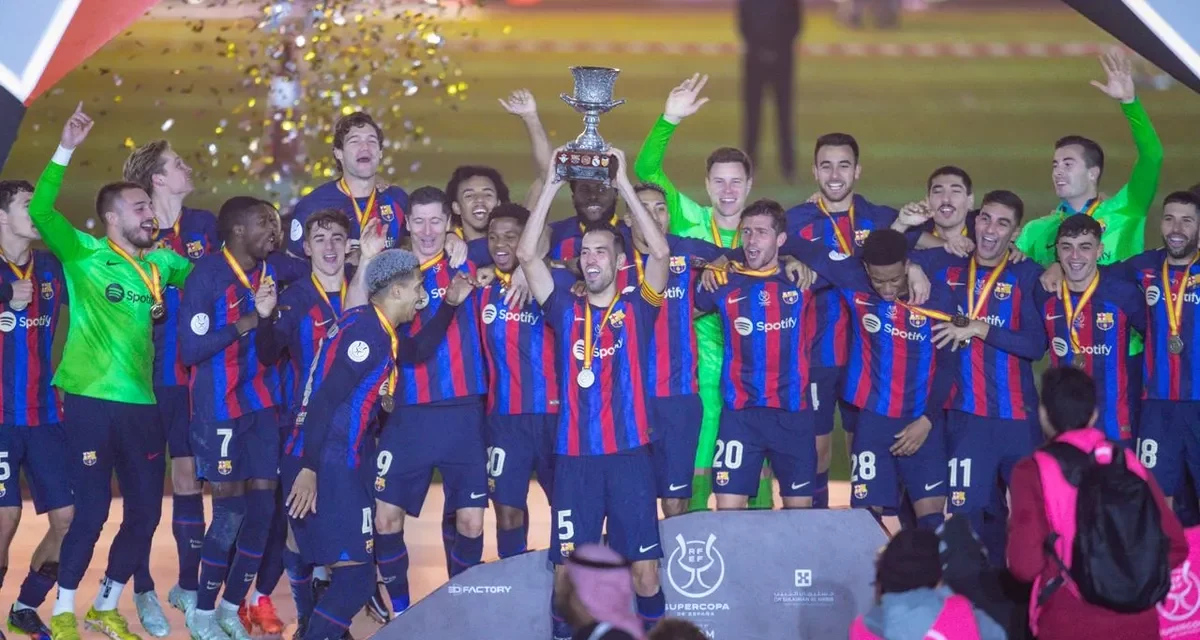 <strong>فريق برشلونة يُتوّج بلقب كأس السوبر الإسباني في الرياض</strong>