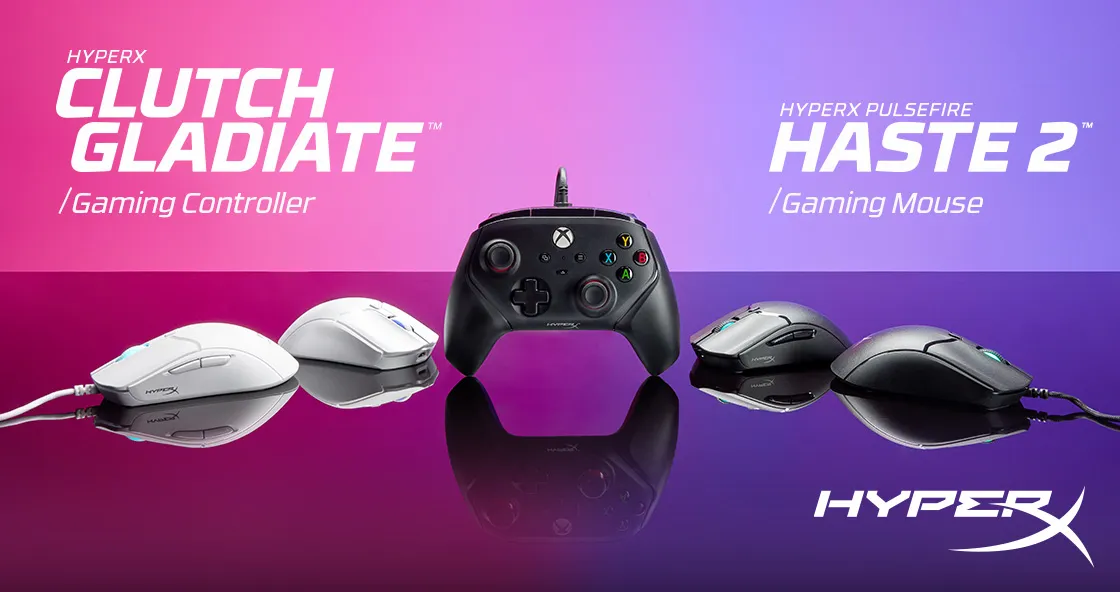 <strong>شركة HyperX تكشف عن ماوس Haste 2 ووحدة تحكم Clutch Gladiateلأجهزة Xbox</strong>