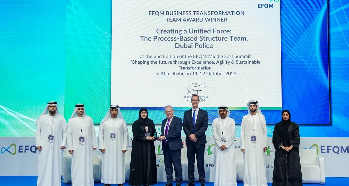 لإعلان عن الفائزين بجوائز تحويل الأعمال EFQM في النسخة الثانية لقمة الشرق الأوسط ل EFQM “رسم ملامح المستقبل من خلال التميز والمرونة والتحول المستدام”