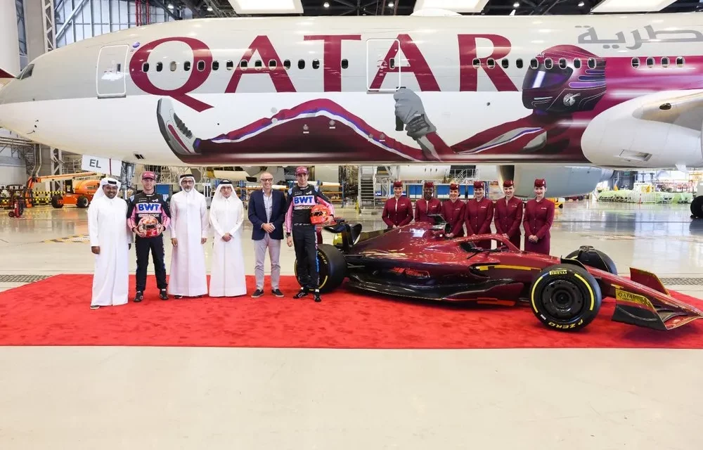 الخطوط الجوية القطرية تحتفل بوصول الفورمولا 1 إلى قطر