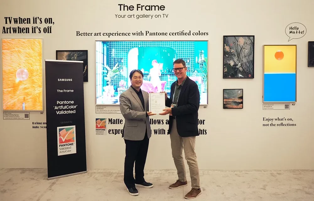 تلفزيون “The Frame 2024” يحصل على أول شهادة اعتماد ArtfulColor لدقة الألوان من هيئة الألوان العالميّة “بانتون”
