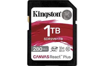 كينغستون ديجيتال تطلق بطاقة الذاكرة الجديدة Canvas React Plus V60 